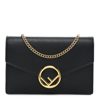 Fendi Vitello Cruise F is Fendi Medium Envelope Wallet on Chain Black 1 of 13