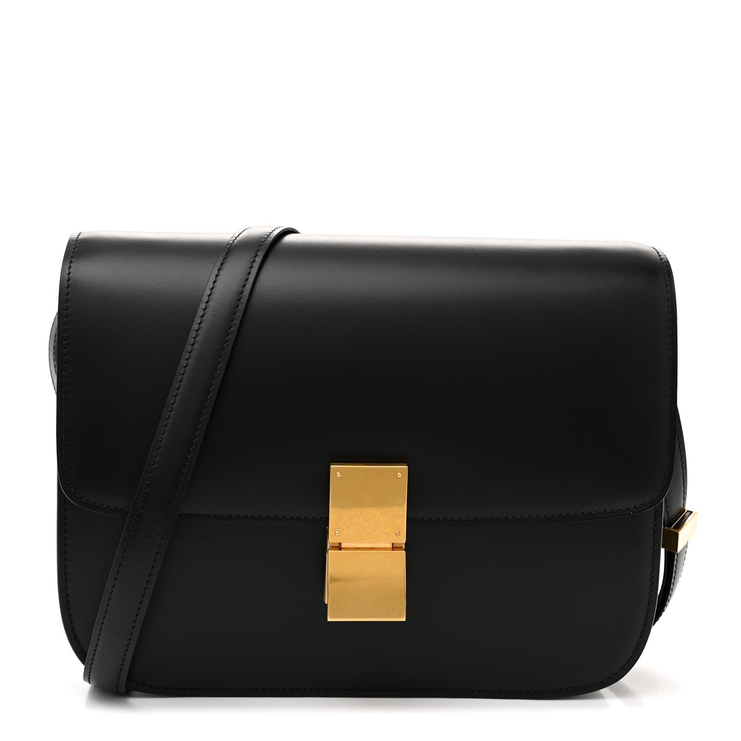 Celine Box Calfskin Medium Classic Box Flap Bag Black 1 of 12