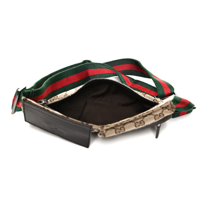 Gucci GG Monogram Web Double Pocket Belt Bag Dark Brown 4 of 10