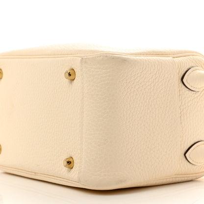 Hermes Taurillon Clemence Mini Lindy 20 Nata 8 of 11