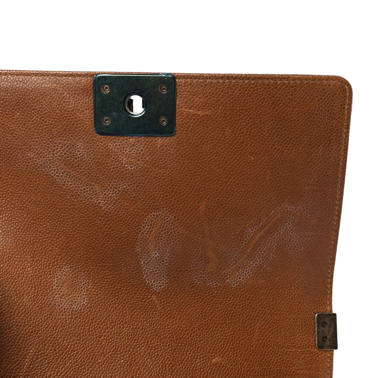 Caviar Quilted Medium Boy Flap Light Brown