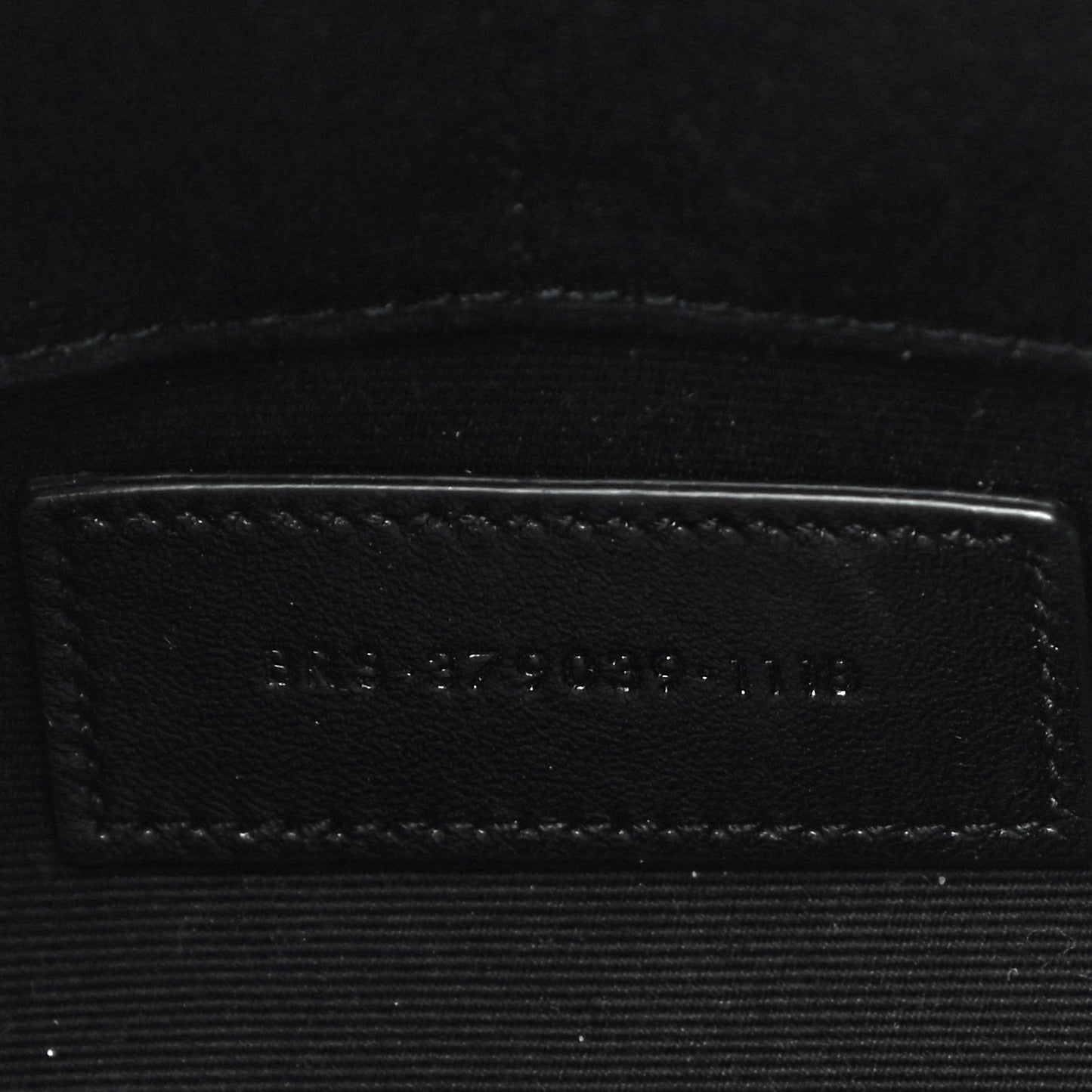 Calfskin Matelasse Chevron Monogram A5 Wristlet Black