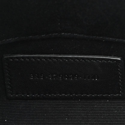 Saint Laurent Calfskin Matelasse Chevron Monogram A5 Wristlet Black 7 of 12