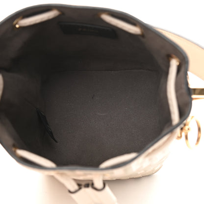 Fendi Vitello Liberty F is Fendi Bi-Color FF 1974 Embossed Mini Mon Tresor Bucket Bag Camelia Mandorlo 5 of 10