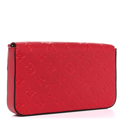 Louis Vuitton Empreinte Pochette Felicie Chain Wallet Scarlet 4 of 11
