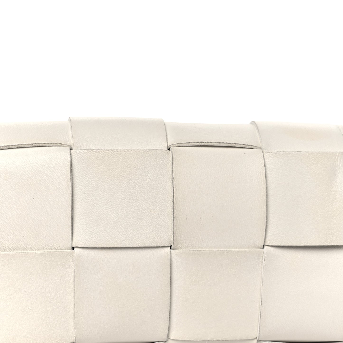 Nappa Maxi Intreccio The Belt Cassette Bag White