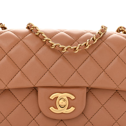 Chanel Lambskin Quilted Mini Rectangular Pearl Crush Flap Brown 8 of 11