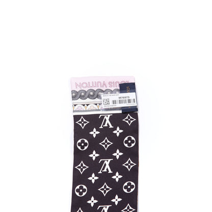Louis Vuitton Silk Monogram Around The World Bandeau Black Pink 3 of 3