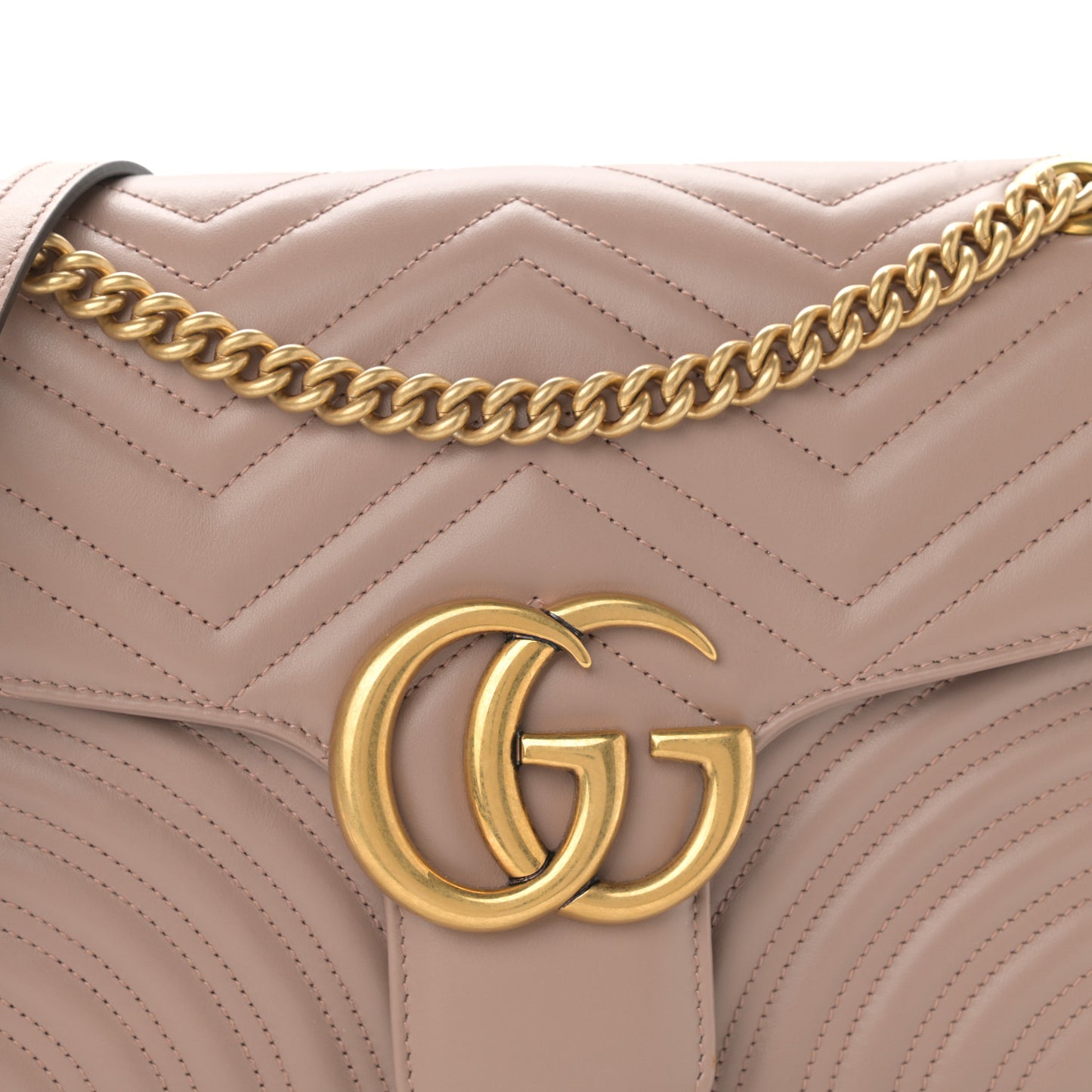 Calfskin Matelasse Medium GG Marmont Shoulder Bag Porcelain Rose