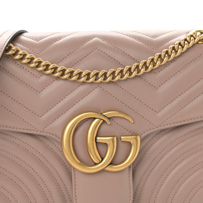 Gucci Calfskin Matelasse Medium GG Marmont Shoulder Bag Porcelain Rose 8 of 10