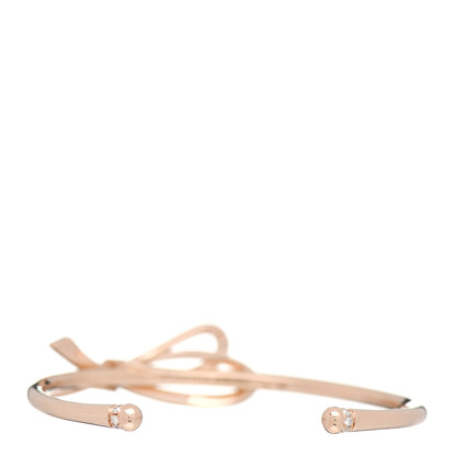 Tiffany 18K Rose Gold Diamond Medium Bow Cuff Bracelet 3 of 4