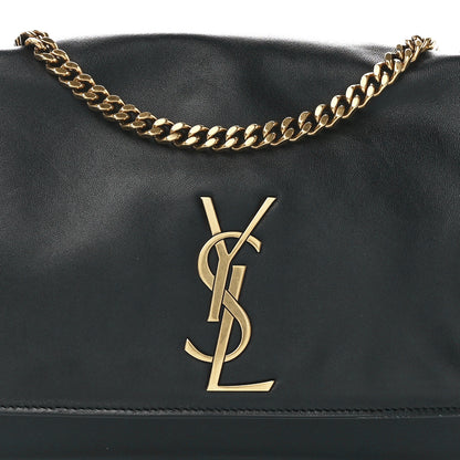 Saint Laurent Smooth Calfskin Suede Medium Reversible Monogram Kate Satchel Black 13 of 20
