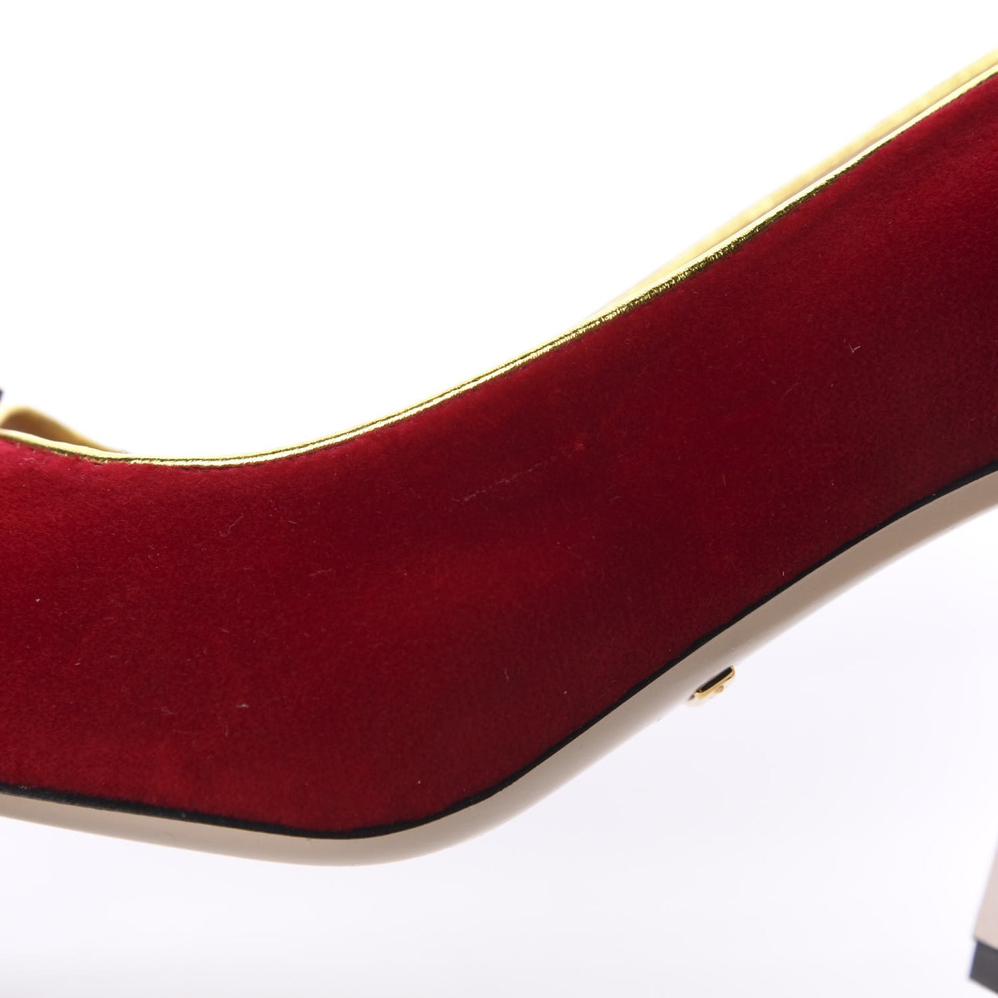 Velvet Etoile Pearl Embellished Pumps 40 Hibiscus Red