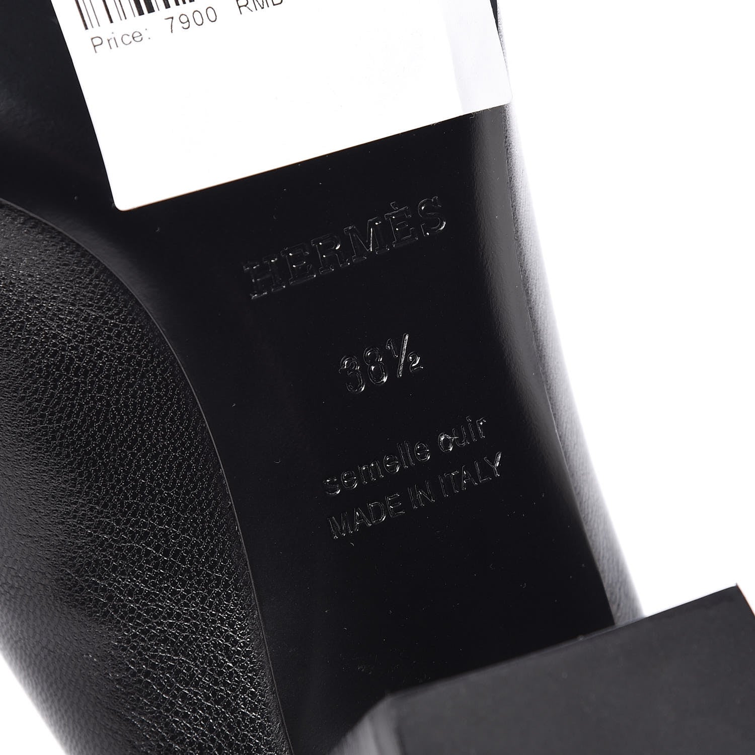 Hermes Goatskin Paradis Mules 38.5 Black 6 of 11