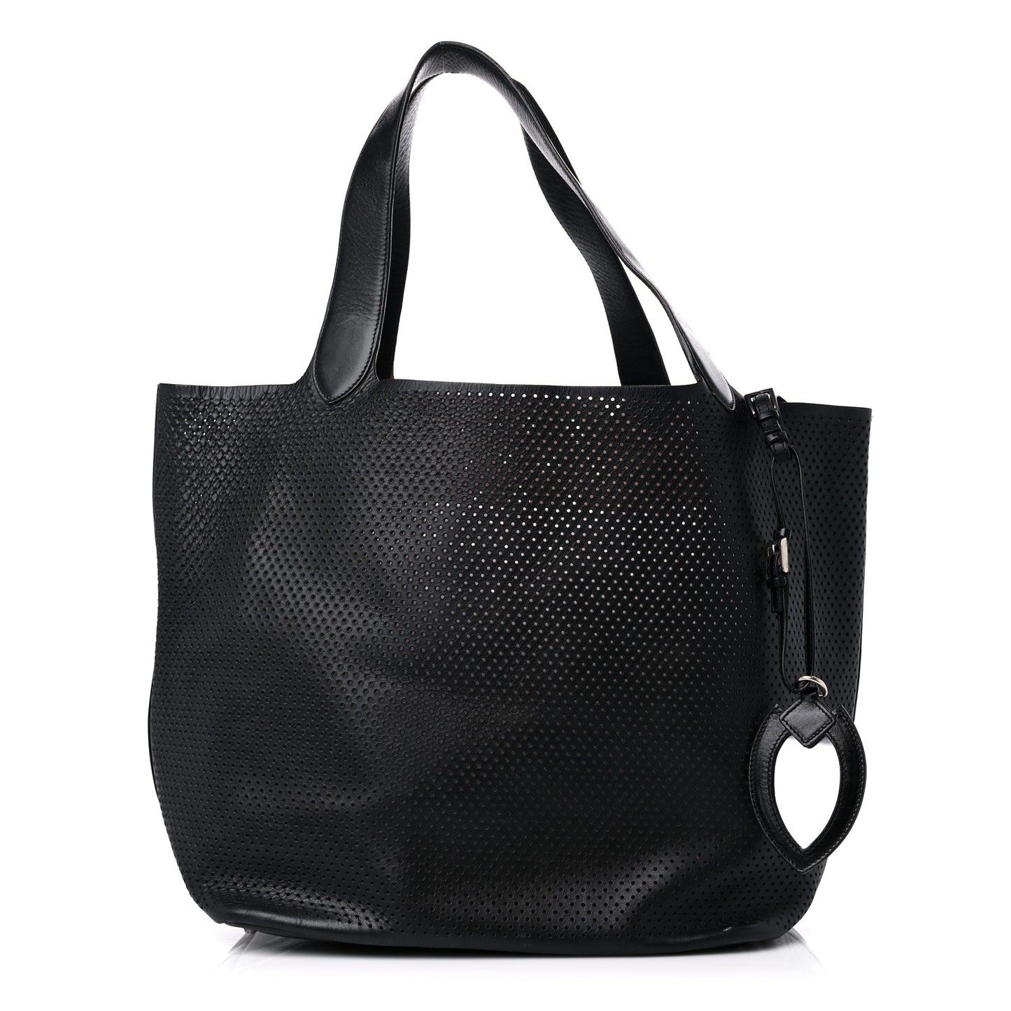 Calfskin Perforated Bag Black