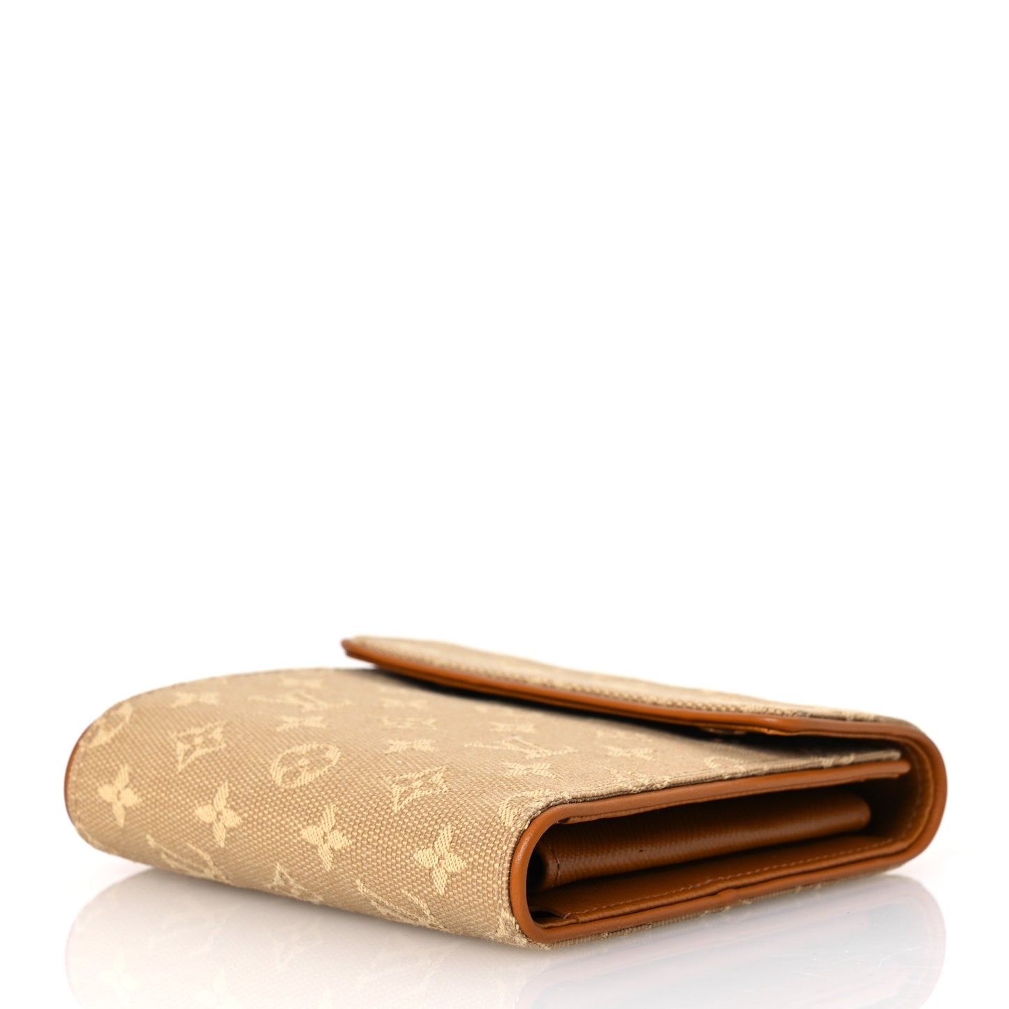 Mini Monogram Compact Wallet Beige