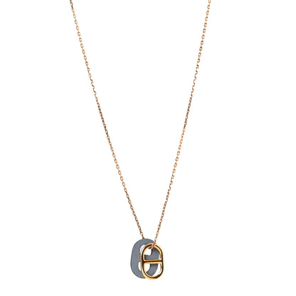 Hermes Swift O'Maillon Pendant Necklace Bleu Lin 1 of 6