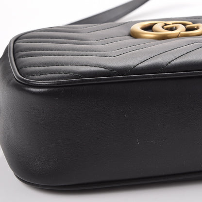 Gucci Calfskin Matelasse Small GG Marmont Chain Shoulder Bag Black 8 of 8