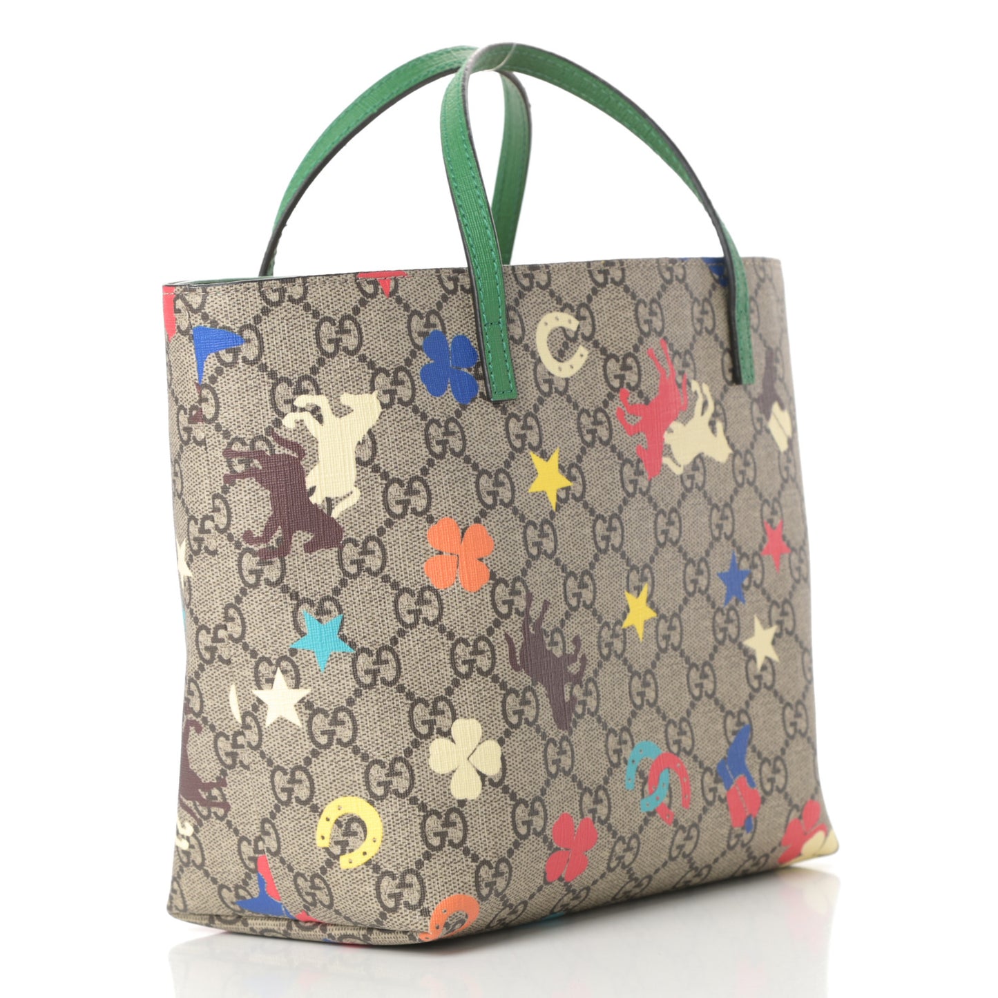 GG Supreme Monogram Ranch Childrens Tote Beige
