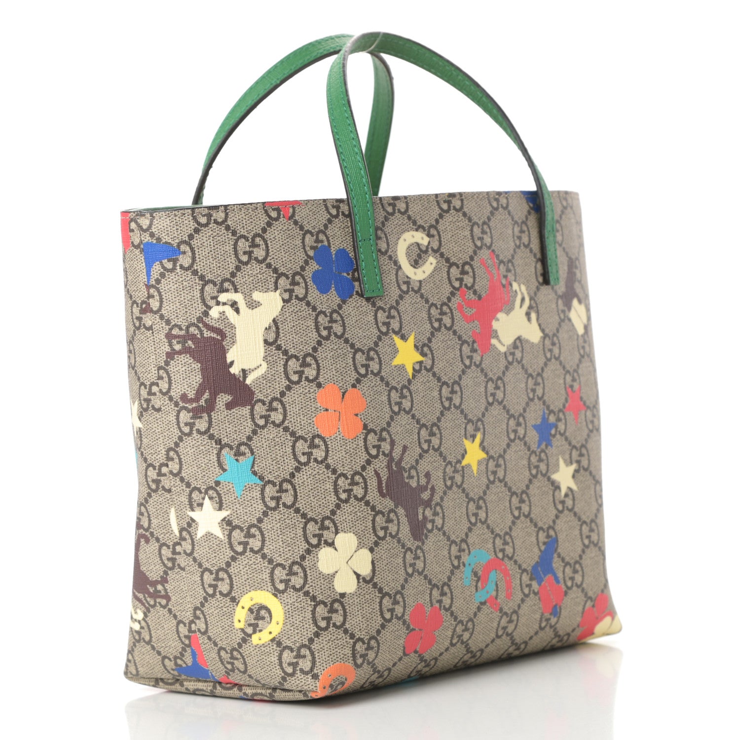Gucci GG Supreme Monogram Ranch Childrens Tote Beige 3 of 11