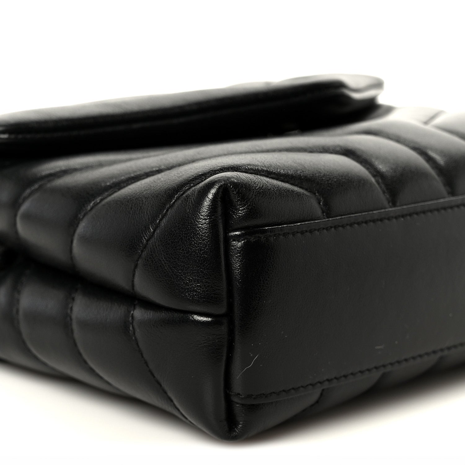 Saint Laurent Calfskin Y Quilted Monogram Monochrome Toy Loulou Crossbody Bag Black 10 of 11