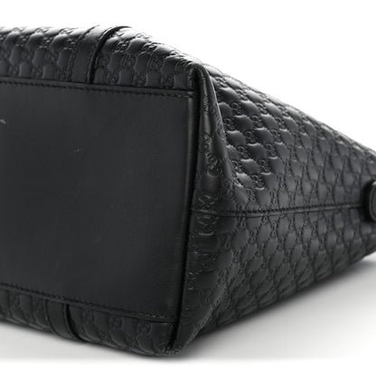 Gucci Soft Microguccissima Small Zippered Satchel Black 10 of 12