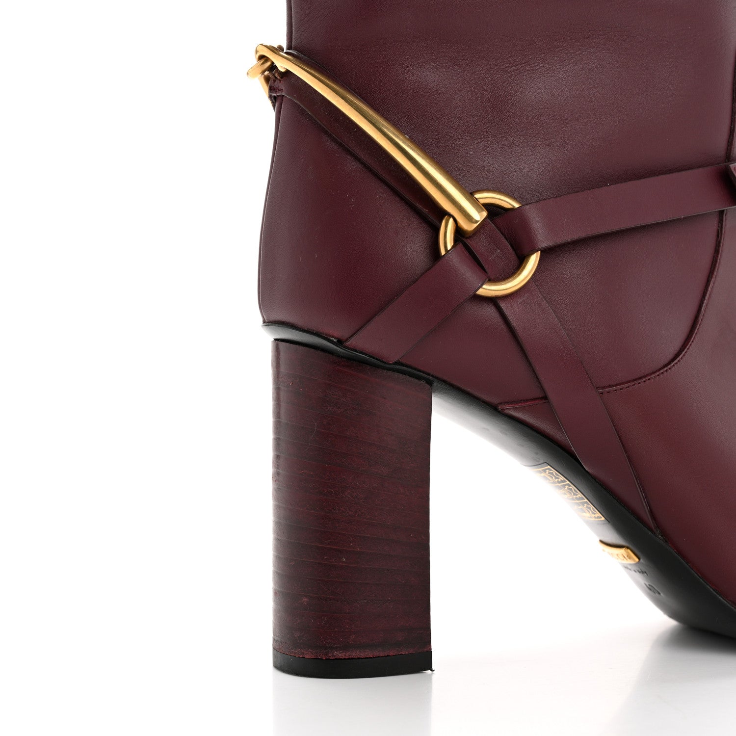 Gucci Calfskin Lifford Knee High Boots 40 Classic Burgundy 14 of 16