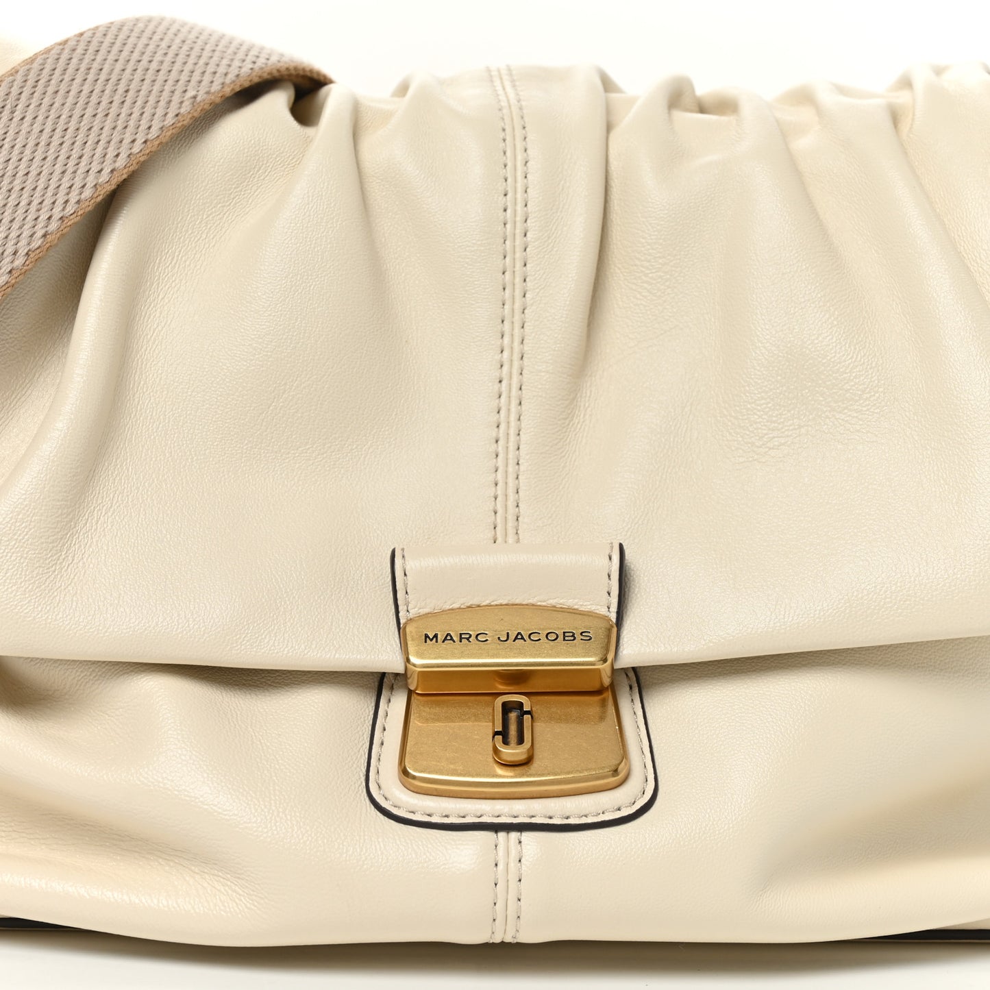 Calfskin The Cristina Messenger Ivory