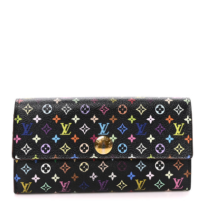 Louis Vuitton Monogram Multicolor Sarah Wallet Black Grenade 1 of 8
