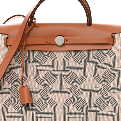 Hermes H Plume Canvas Vache Hunter Circuit 24 Herbag Zip Retourne 31 Gris Meyer Ecru Beige Naturel 8 of 11