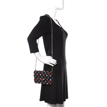 Louis Vuitton Game On Felicie Chain Wallet Black 2 of 10