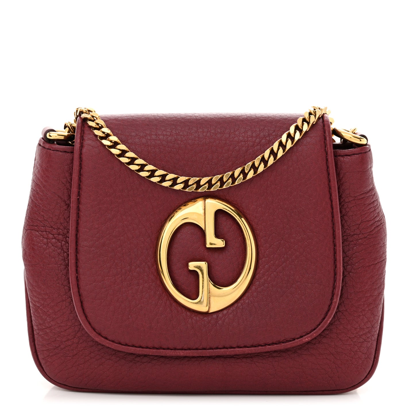 Pebbled Calfskin Small 1973 Chain Shoulder Bag Red