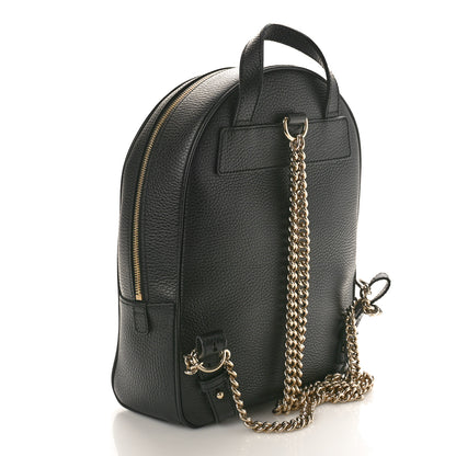 Gucci Pebbled Calfskin Soho Chain Backpack Black 3 of 10