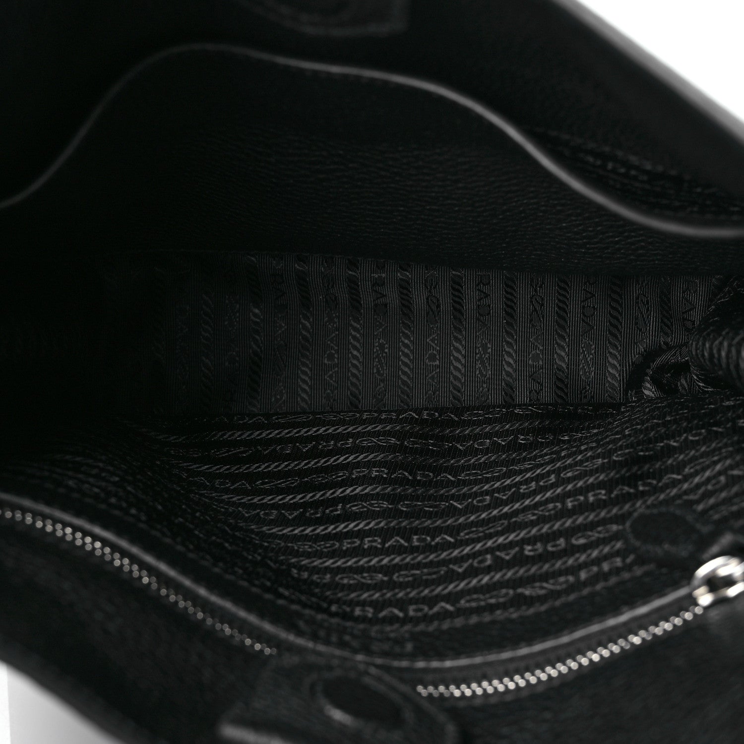 Prada Vitello Daino Soft Hobo Messenger Bag Black 5 of 10