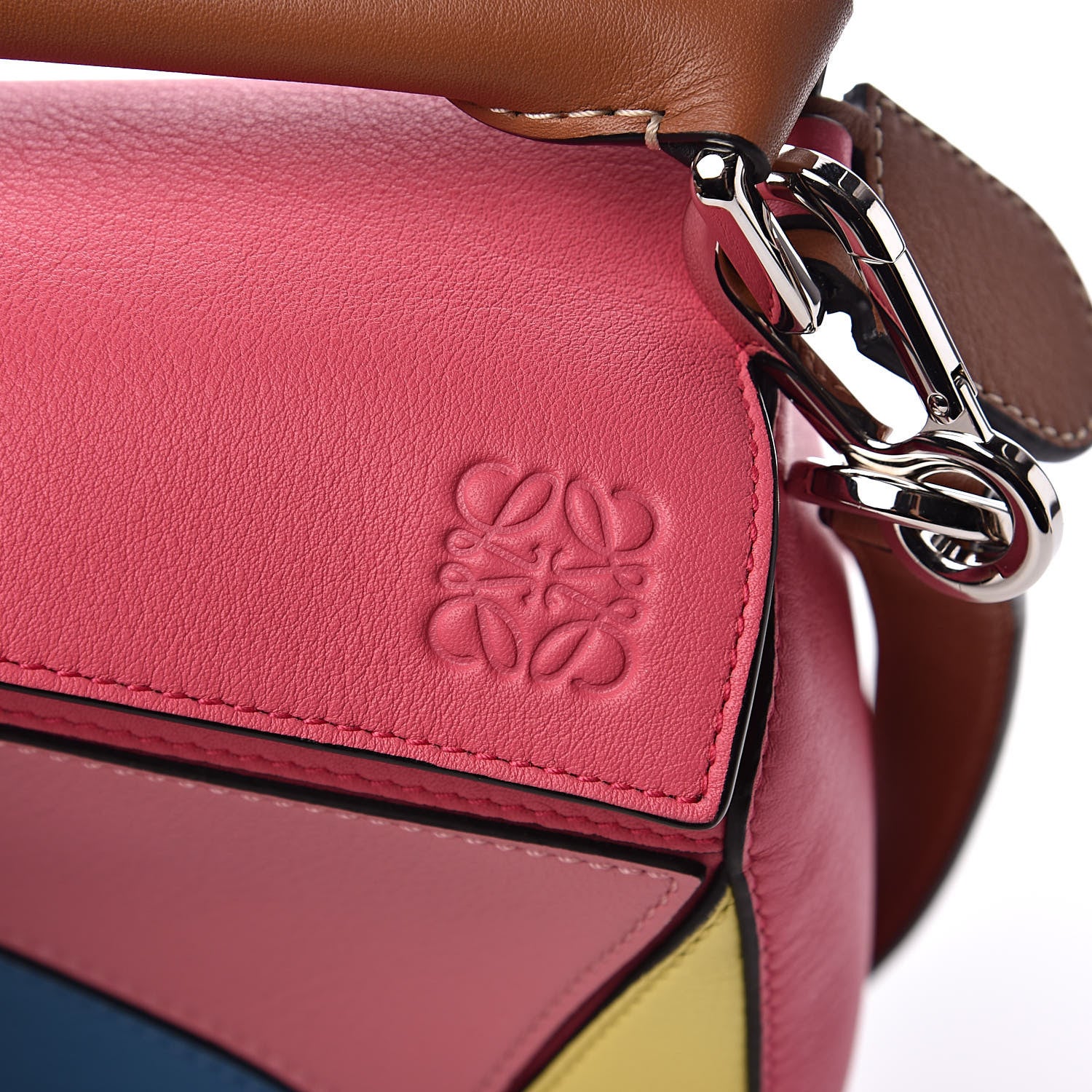 Loewe Calfskin Small Puzzle Bag Tan Multicolor 7 of 10