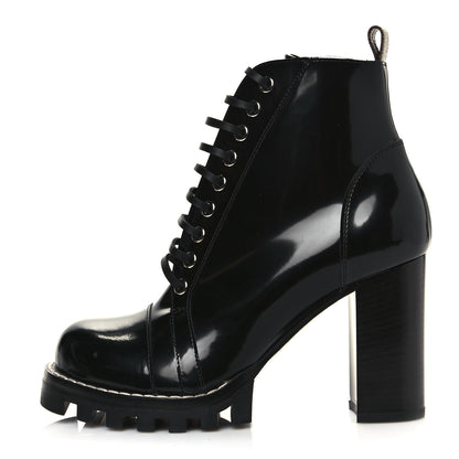 Louis Vuitton Patent Calfskin Star Trail Ankle Boots 38 Black 1 of 9