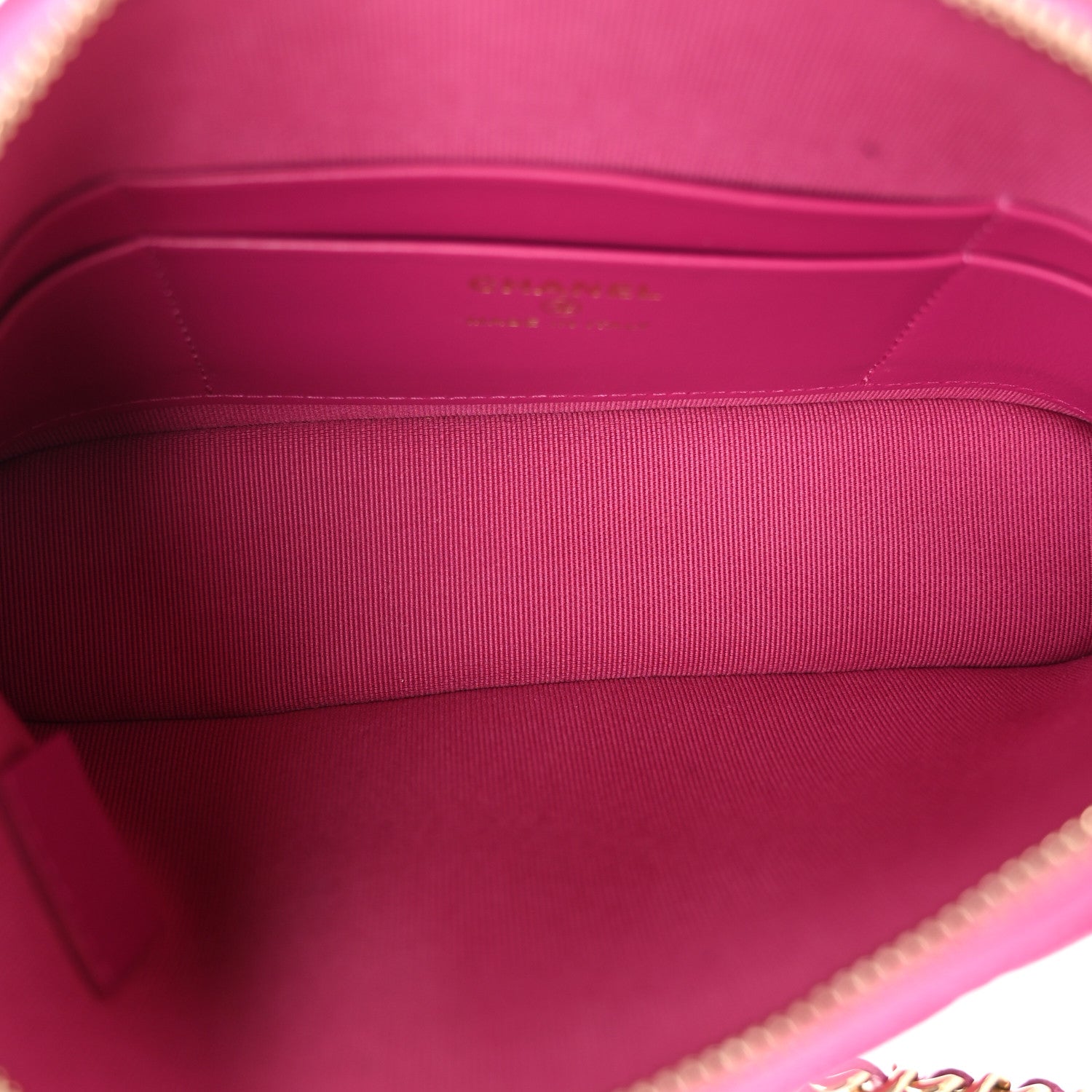 Chanel Caviar Quilted Classic Clutch With Chain Fuchsia 5 of 10