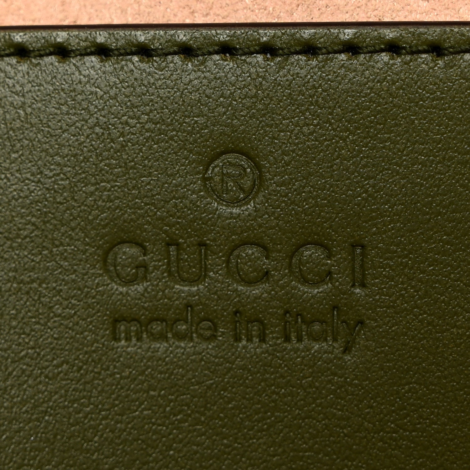 Gucci Calfskin Matelasse Aria Mini GG Marmont Shoulder Bag Military Wood 6 of 10