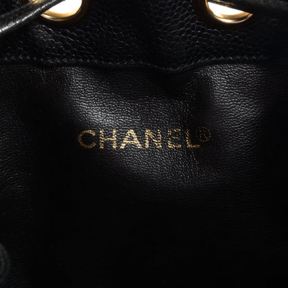 Chanel Caviar CC Drawstring Shoulder Bag Black 8 of 8