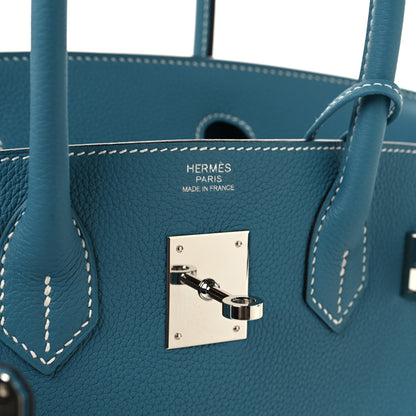 Hermes Togo Birkin 30 New Bleu Jean 5 of 11