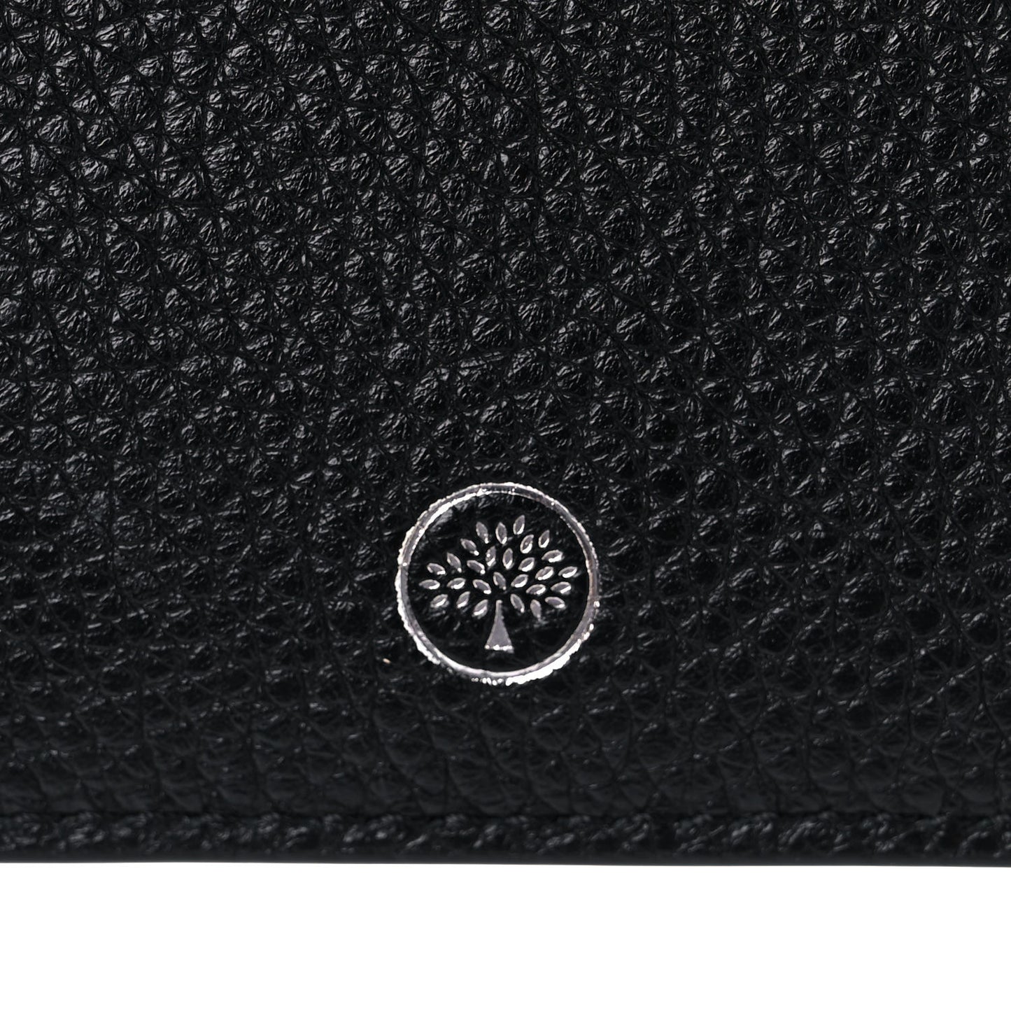 Classic Grain Zipped Travel Card Holder Black