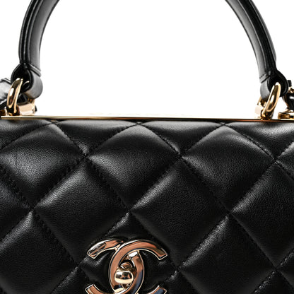 Chanel Lambskin Quilted Small Trendy CC Dual Handle Flap Bag Black 8 of 10