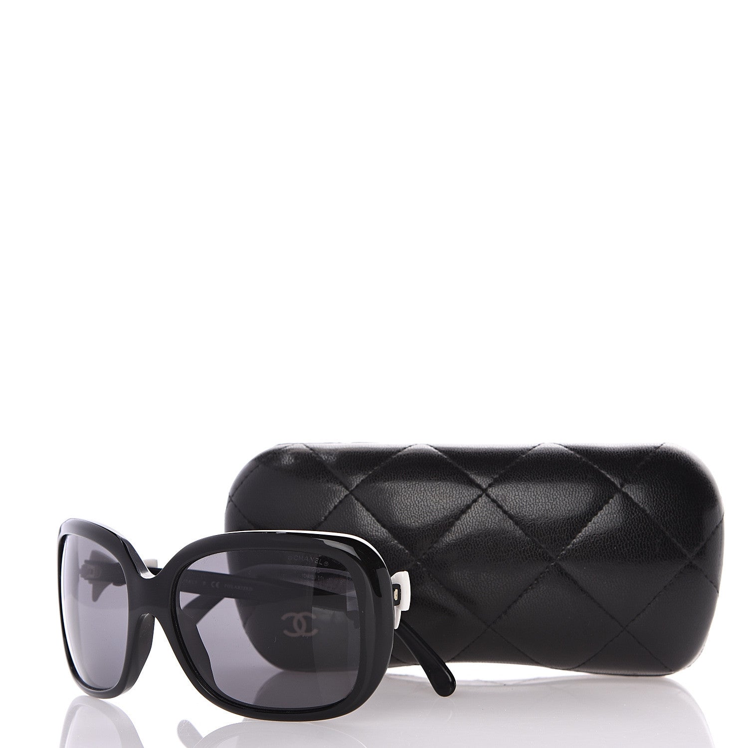 Chanel CC Bow Sunglasses 5171 Black White 7 of 7