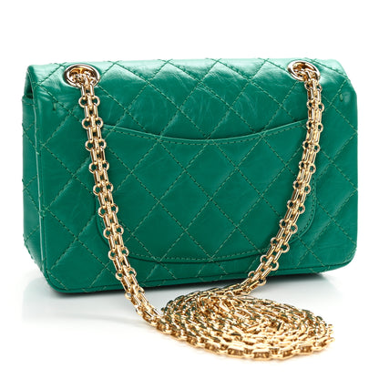 Chanel Aged Calfskin Quilted 2.55 Reissue Mini Flap Green 3 of 11