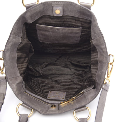Prada Vitello Shine Top Handle Bag Fumo 6 of 16