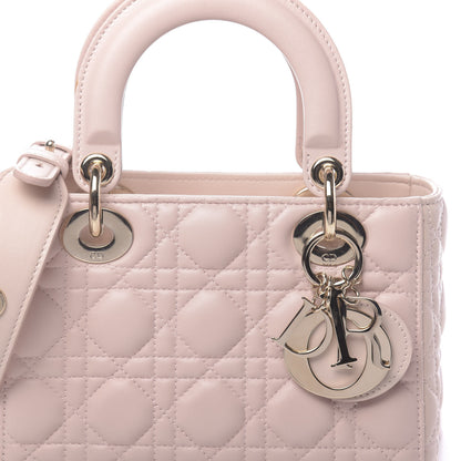 Christian Dior Lambskin Cannage Small Lucky Badges My Lady Dior Pink 9 of 10