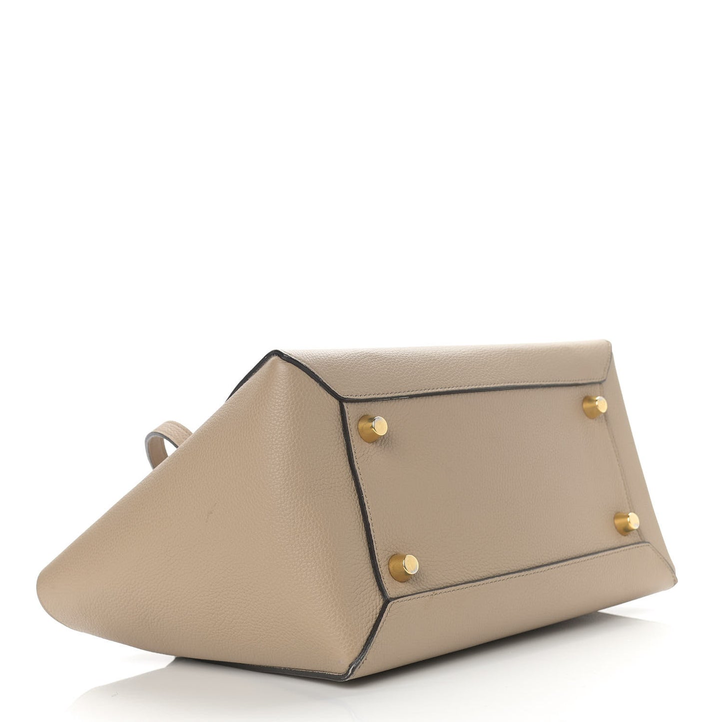 Drummed Calfskin Mini Belt Bag Light Taupe