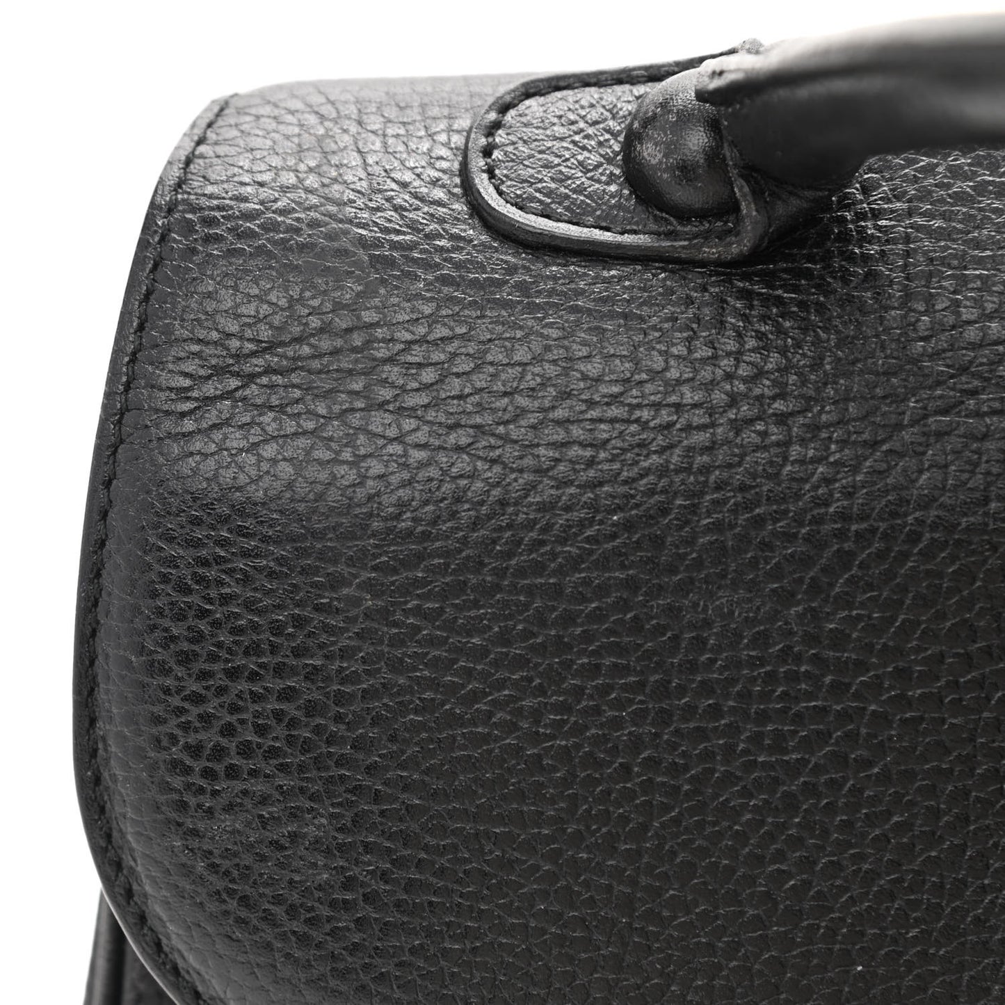 Crispy Calfskin MM Brillant Satchel Black