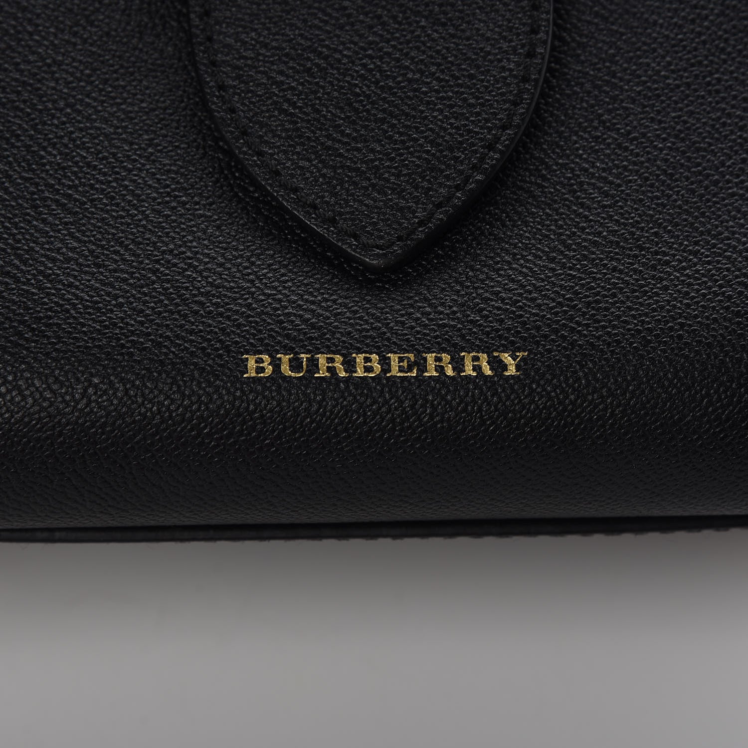 Burberry Soft Grain Calfskin Small Buckle Tote Black 12 of 13