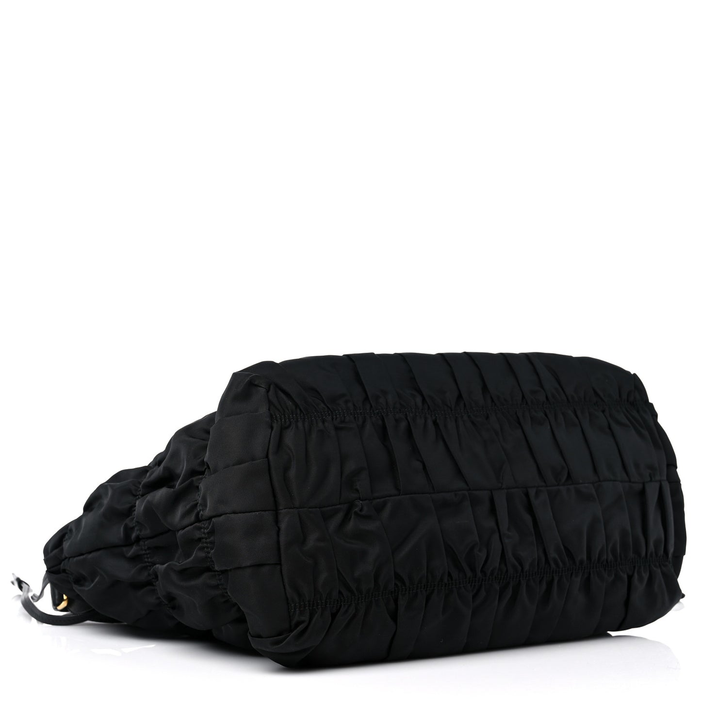Tessuto Nylon Gaufre Drawstring Tote Black